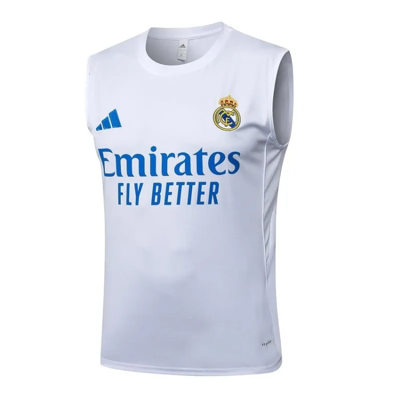 Ensemble Short & Débardeur Real Madrid 2025/26 - Blanc/Bleu