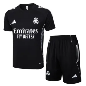 Real Madrid Trainingsshirt + Shorts 2025/26 - Schwarz