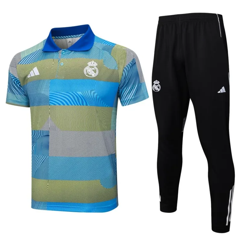 Real Madrid 2025/26 Sports Polo - Blue/Green