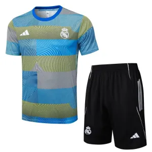 Real Madrid Trainingsshirt + Shorts 2025/26 - Blau/Grün