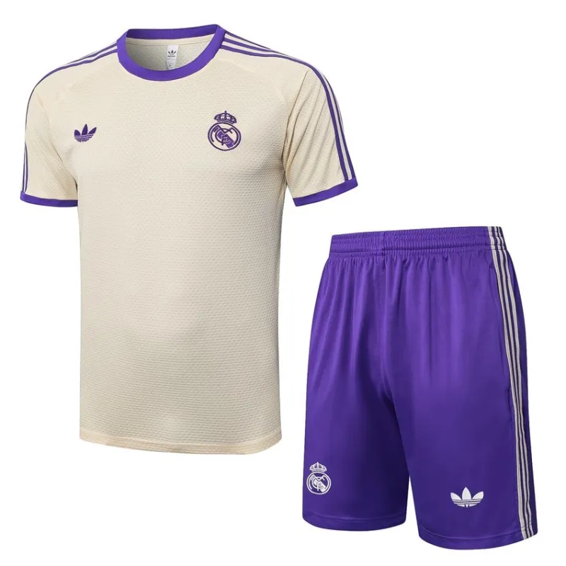 Camiseta + Pantalón de Entrenamiento Real Madrid 2025/26 - Beige