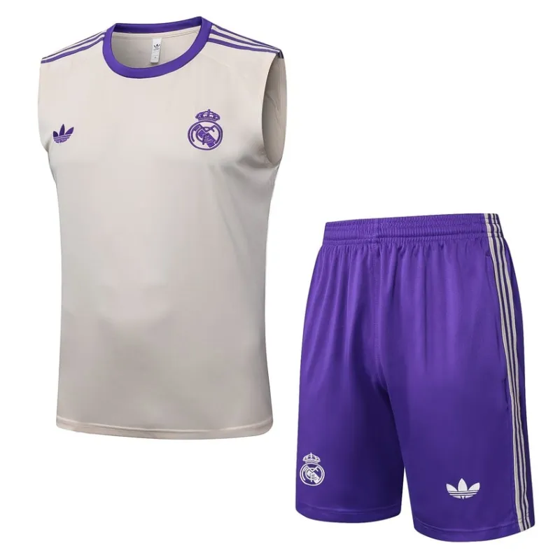 Set Pantaloncini & Canotta Real Madrid 2025/26 - Beige