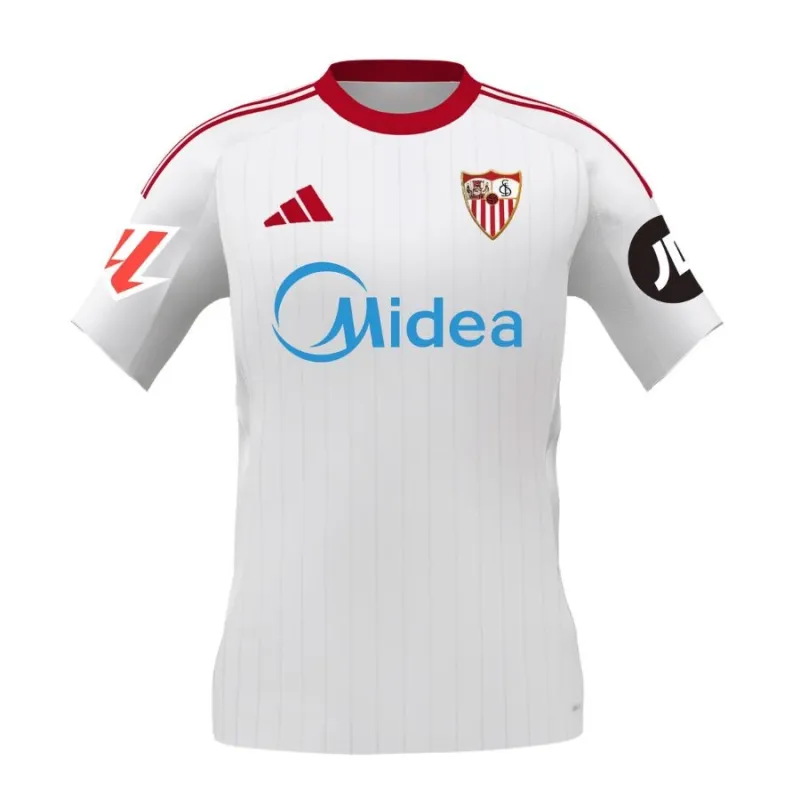 Sevilla 2025/26 Kids' Home Jersey - White