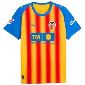 Valencia 2025/26 Third Kids' Jersey - Yellow/Blue/Red