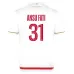 Maglia casa bambini + pantaloncini di Ansu Fati nell'AS Monaco 2025/26 - Bianco/Rosso