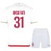 Maglia casa bambini + pantaloncini di Ansu Fati nell'AS Monaco 2025/26 - Bianco/Rosso