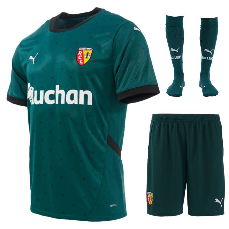 Lens 2024/25 Away Kids Jersey Set - Green