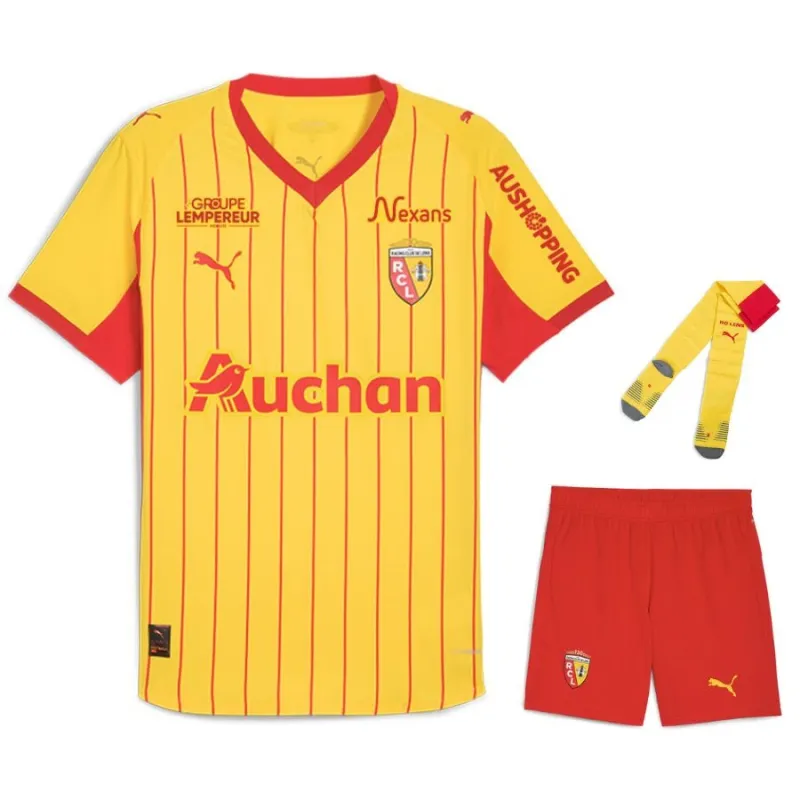 Kit infantil de local de RC Lens 2025/26 - Amarillo