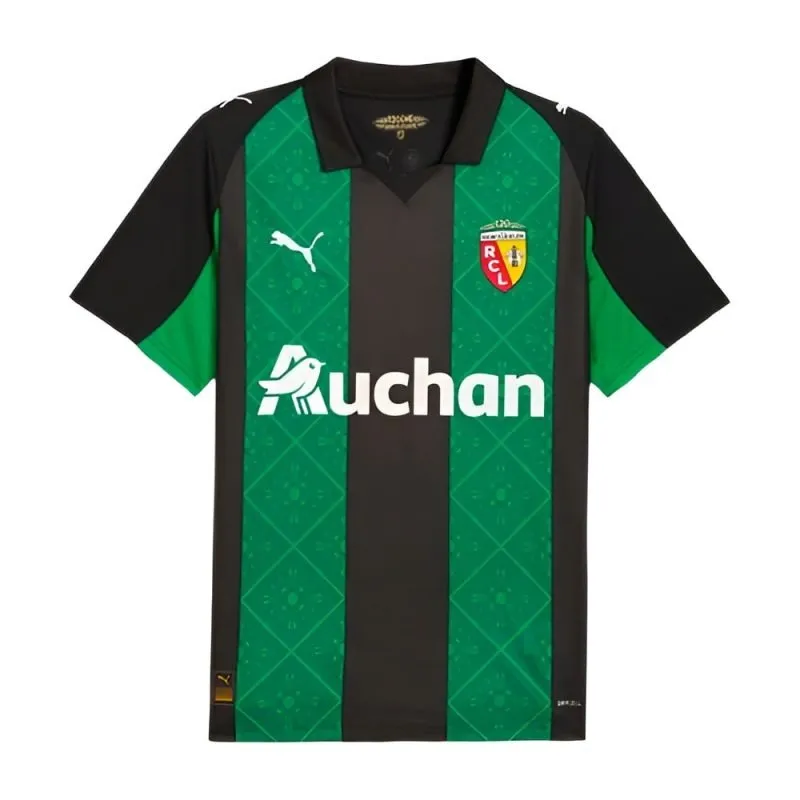 Lens THAUVIN 2025/26 Children’s Away Kit Jersey - Green/Black