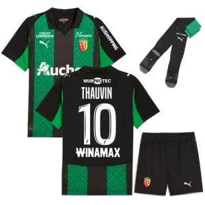 Lens THAUVIN 2025/26 Children’s Away Kit Jersey - Green/Black