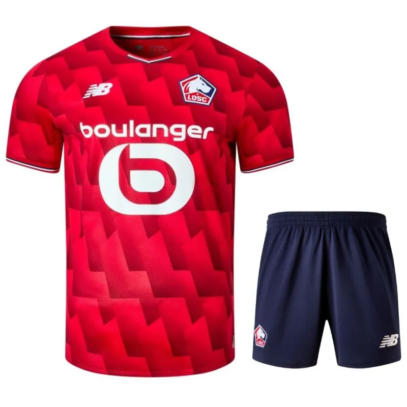Lille 2025/26 Heim-Kinder-Trikot + Shorts - Rot