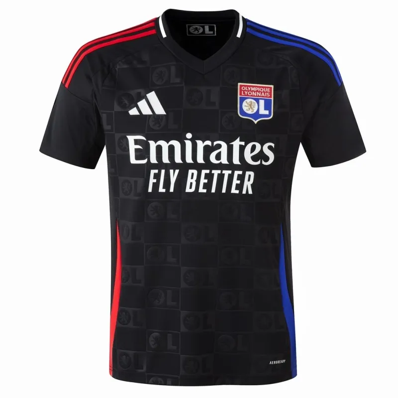 OL 2024/25 Away Kids Jersey Set - Black