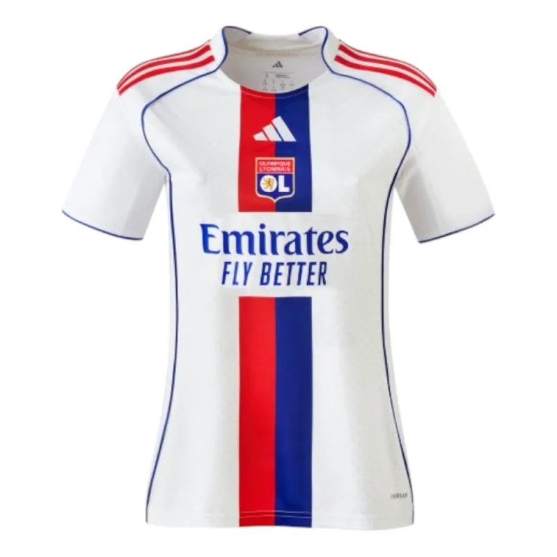 Maillot domicile féminin de l'Olympique Lyonnais 2025/26 - Blanc