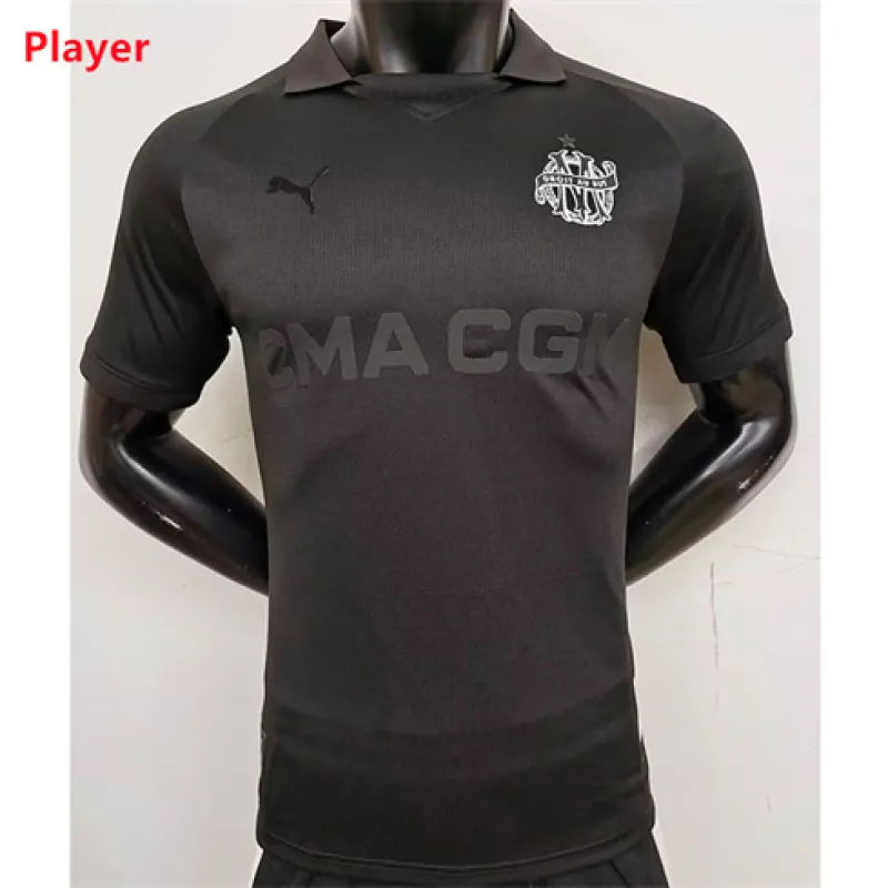Olympique Marseille 2024/25 Spieler - Version - 125 - jähriges Jubiläum - Trikot - Schwarz