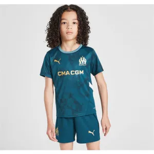Olympique de Marseille Kinder Trikot und Shorts 2024/25 Auswärtsspiel - Blau
