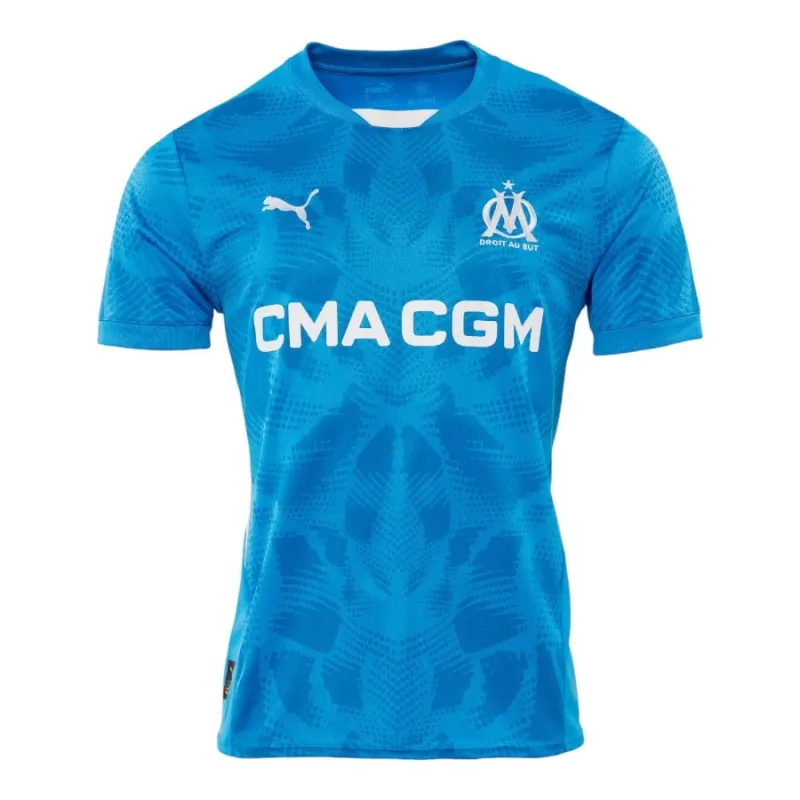 Marseille Kids' 2024/25 Blue Goalkeeper Jersey and Shorts Set
