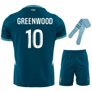 Auswärtstrikot - Kinder - Set von GREENWOOD Marseille 2024/25 - Blau