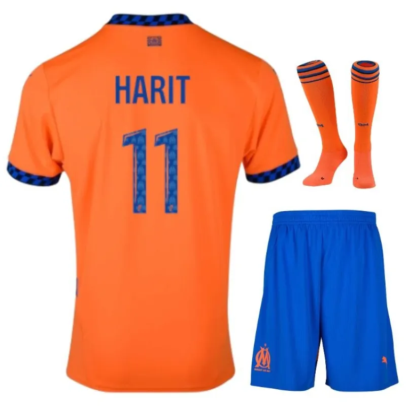 HARIT Marseille 2024/25 Third Kids Jersey Set - Orange