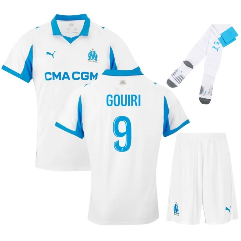 Set de camiseta infantil de GOUIRI del Olympique Marseille 2025/26 local - Blanco