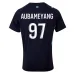 Marseille AUBAMEYANG 2025/26 Away Kids' Jersey Set - Black