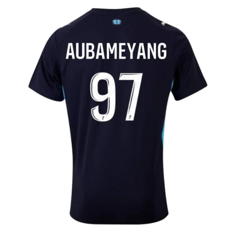 Marseille AUBAMEYANG 2025/26 Away Kids' Jersey Set - Black