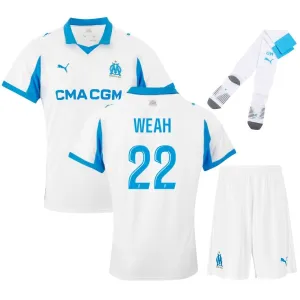 Marsiglia WEAH Set di maglia di casa per bambini 2025/26 - Bianca