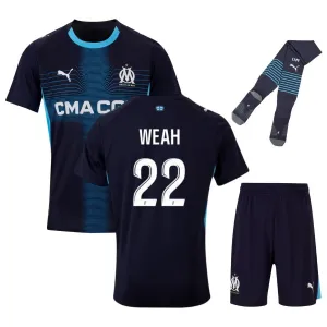 Marsiglia WEAH Set di maglia in trasferta per bambini 2025/26 - Nera