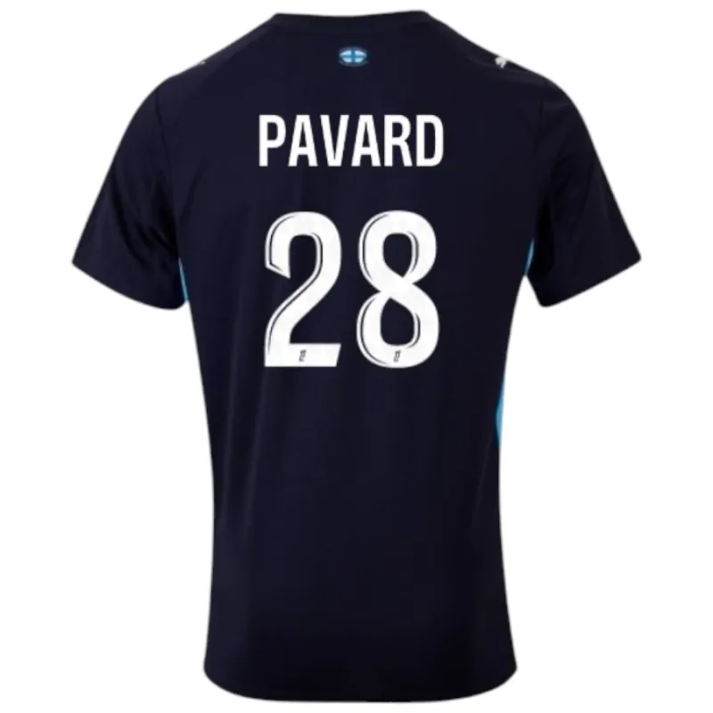 Marseille PAVARD 2025/26 Away Kids Kit - Black