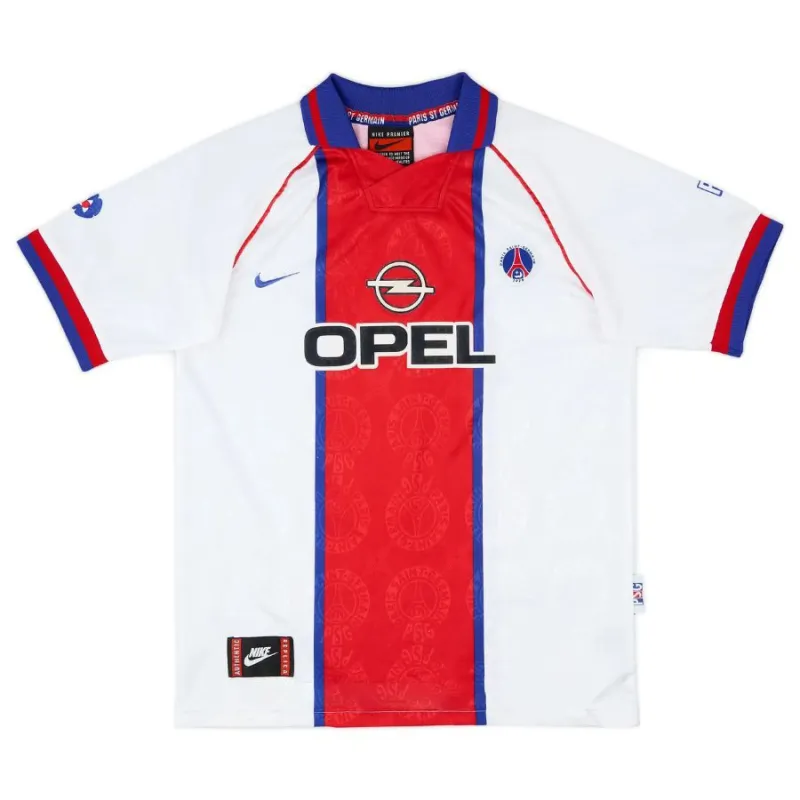 Paris Saint-Germain 1996/97 Retro-Auswärtstrikot - Weiß/Rot