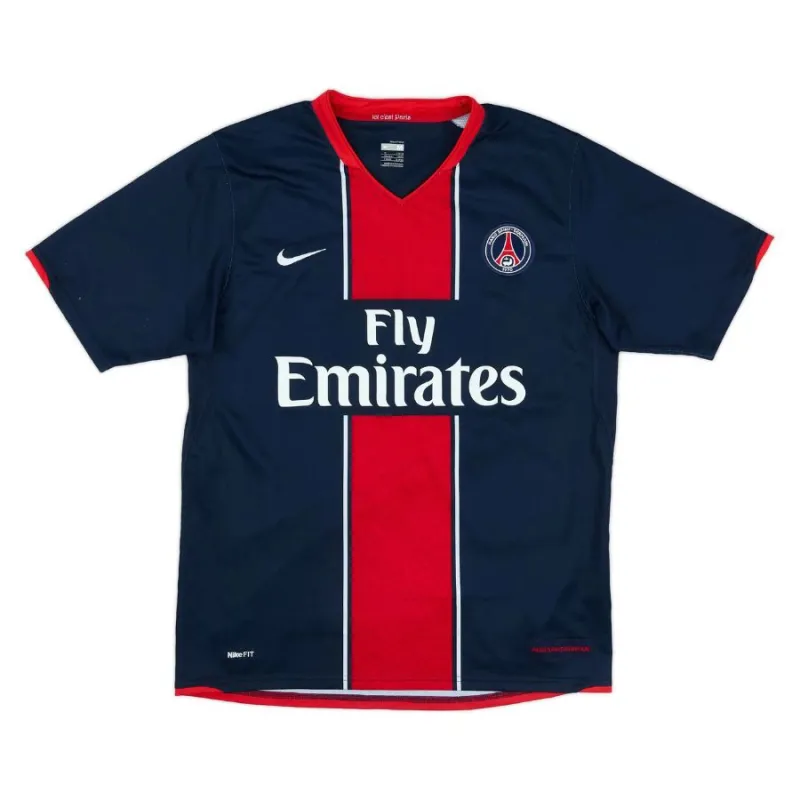Paris Saint-Germain 2007/08 Maillot domicile rétro - Bleu/Rouge