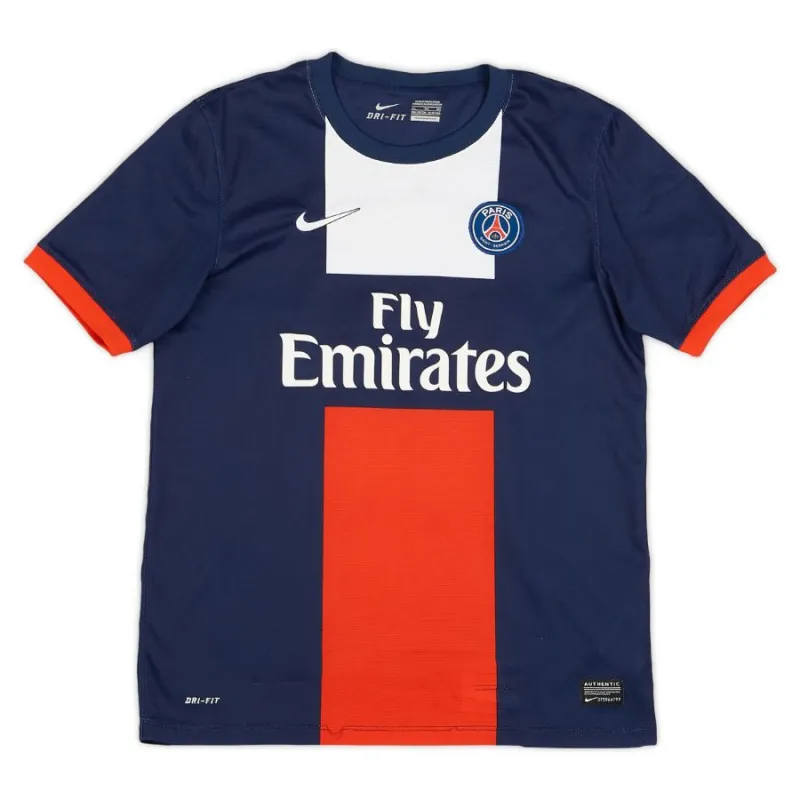 Paris Saint-Germain LUCAS 2013/14 Maglia casalinga retrò - Blu/Rossa