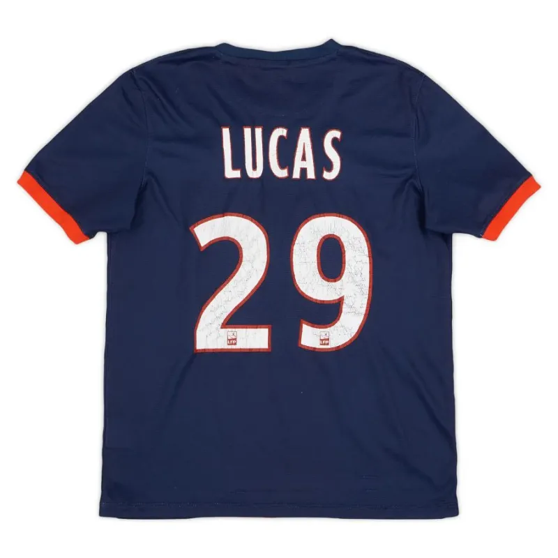 Paris Saint-Germain LUCAS 2013/14 Maglia casalinga retrò - Blu/Rossa