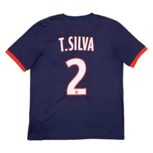 Paris Saint-Germain T.SILVA 2013/14 Retro Home Jersey - Blue/Red