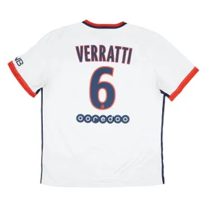 Paris Saint-Germain VERRATTI 2015/16 Retro Away Jersey - White