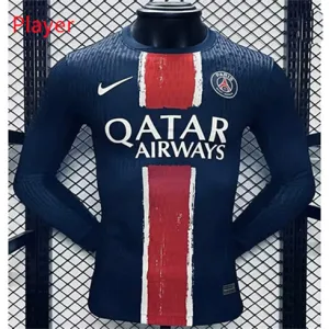 Maglia del giocatore maniche lunghe di casa di Paris Saint-Germain 2024/25 - Azzurra