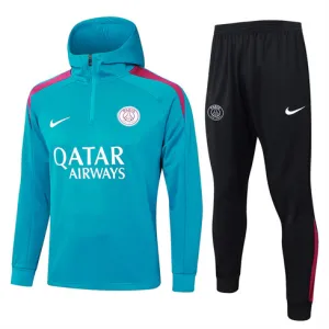 Abbigliamento sportivo con felpa a cappuccio di Paris Saint - Germain 2024/25 - Blu