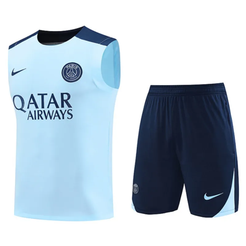 Set di pantaloncini e gilet di Paris Saint-Germain 2024/25 - Blu