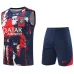 Set di pantaloncini e gilet di Paris Saint-Germain 2024/25 - Blu