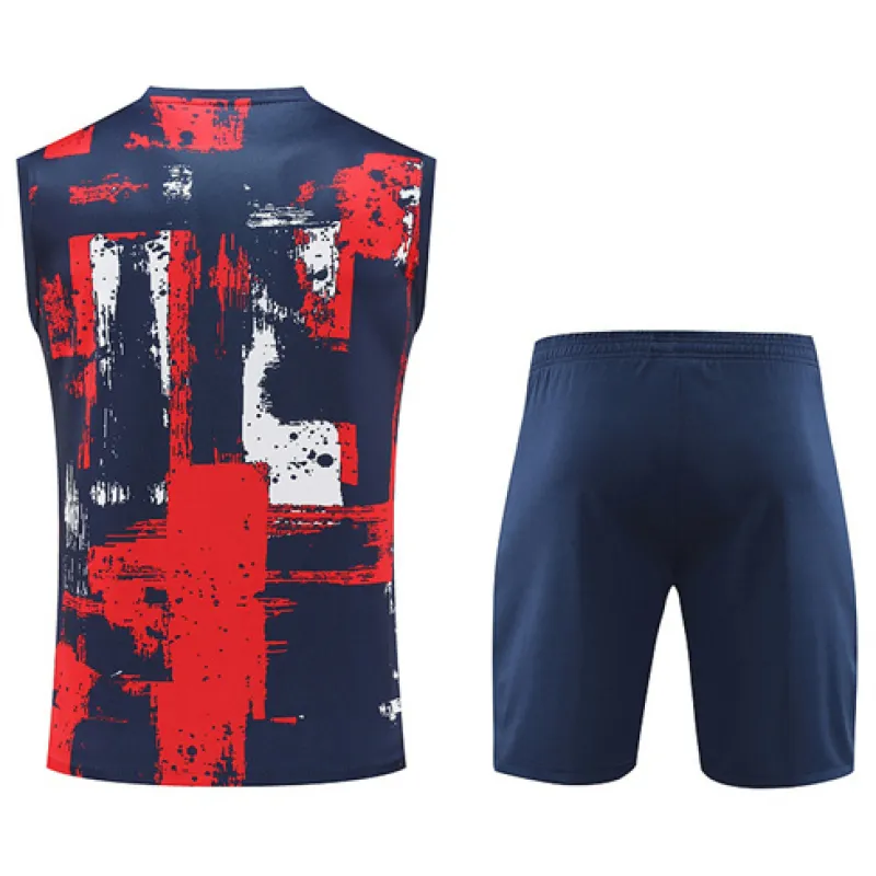 Set di pantaloncini e gilet di Paris Saint-Germain 2024/25 - Blu