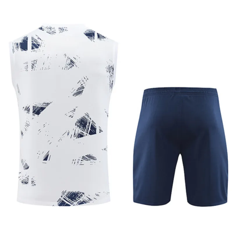 Set di pantaloncini e gilet di Paris Saint-Germain 2024/25 - Bianco