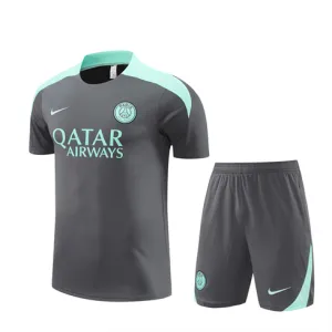 Paris Saint-Germain children's training jersey + shorts 2024/25 - Grey