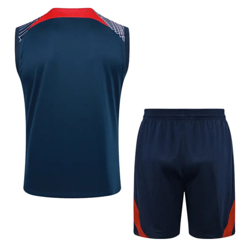 Set di pantaloncini e gilet di Paris Saint-Germain 2024/25 - Blu