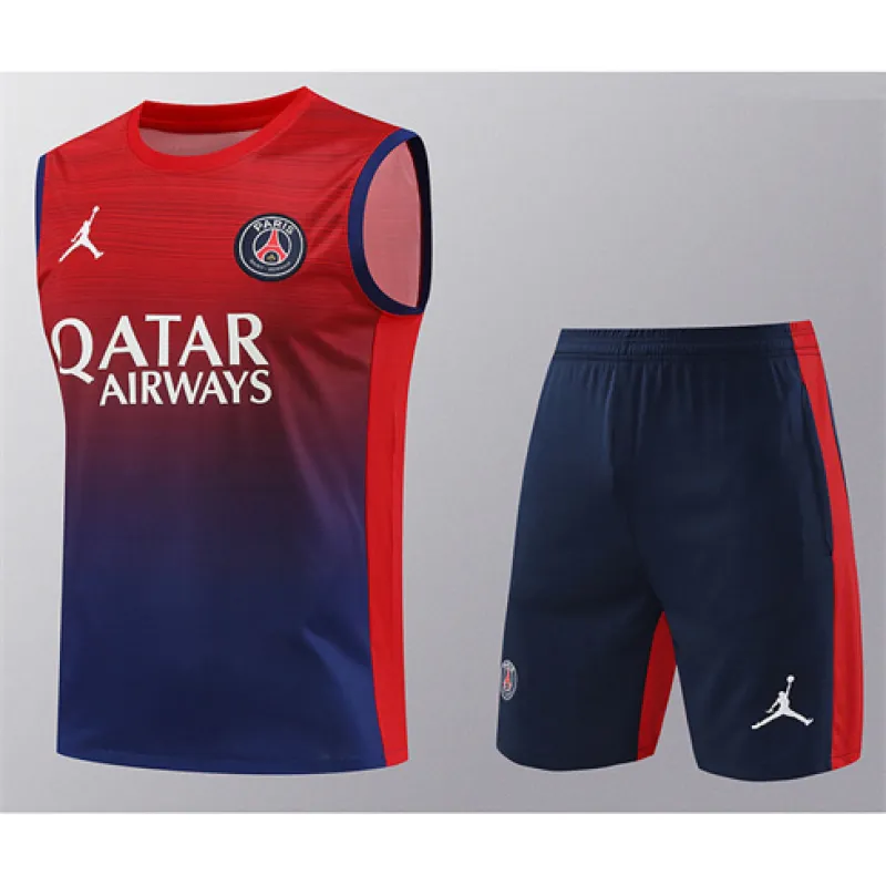 Set di pantaloncini e gilet di Paris Saint-Germain 2024/25 - Rosso