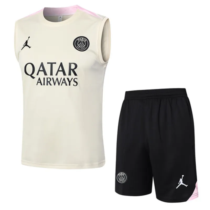 Set di pantaloncini e gilet di Paris Saint-Germain 2024/25 - Giallo