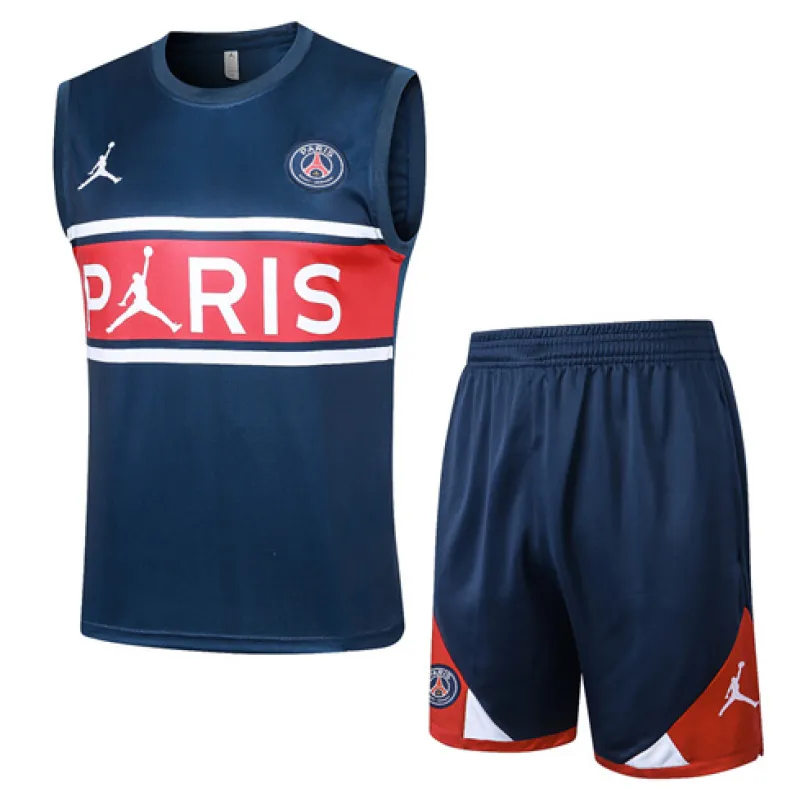 Set di pantaloncini e gilet di Paris Saint-Germain 2024/25 - Blu