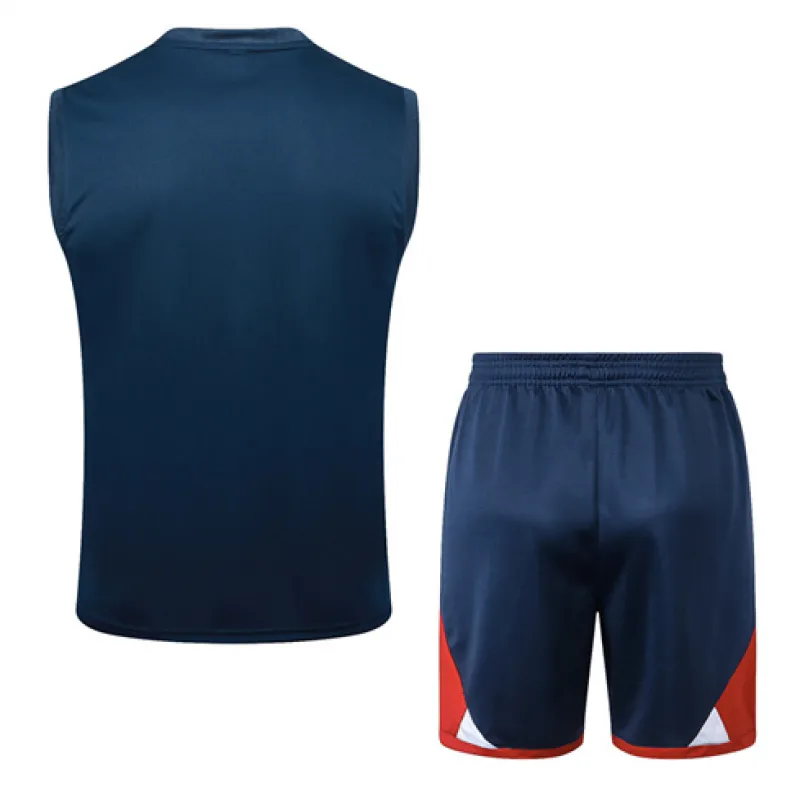 Set di pantaloncini e gilet di Paris Saint-Germain 2024/25 - Blu