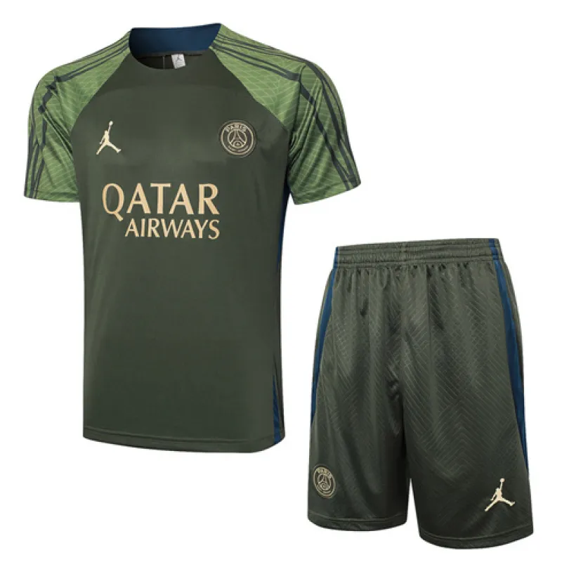 Maglia d'allenamento + pantaloncini di Paris Saint-Germain 2024/25 - Verde