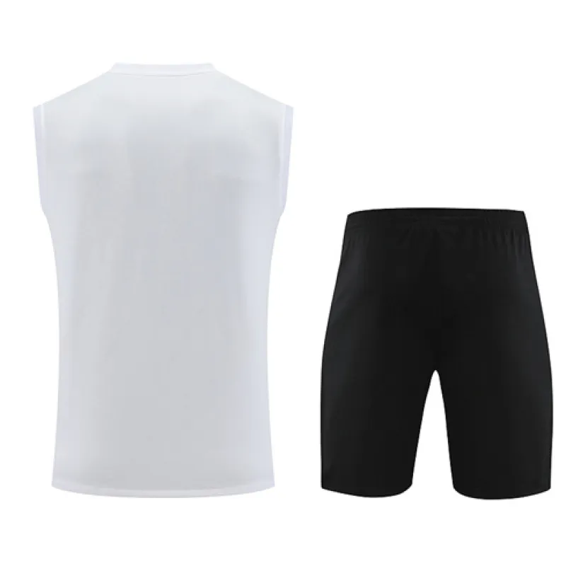 Set di pantaloncini e gilet di Paris Saint-Germain 2024/25 - Bianco