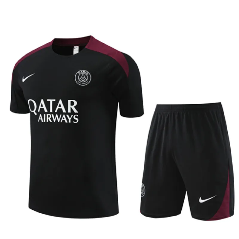 Paris Saint-Germain children's training jersey + shorts 2024/25 - Black