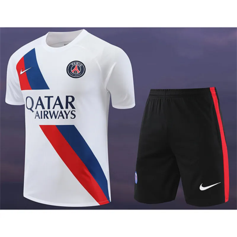 Maglia d'allenamento + pantaloncini di Paris Saint-Germain 2024/25 - Bianco